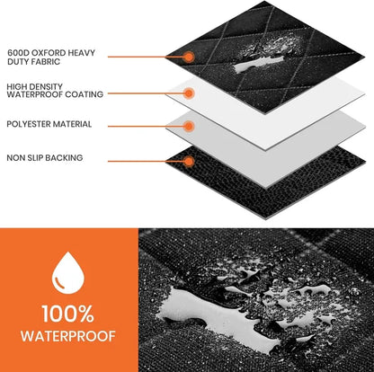 100% Waterproof Pet Car Seat Cover, with Pocket, Scratchproof Durable Non Slip For Cars, Trucks And SUV'S